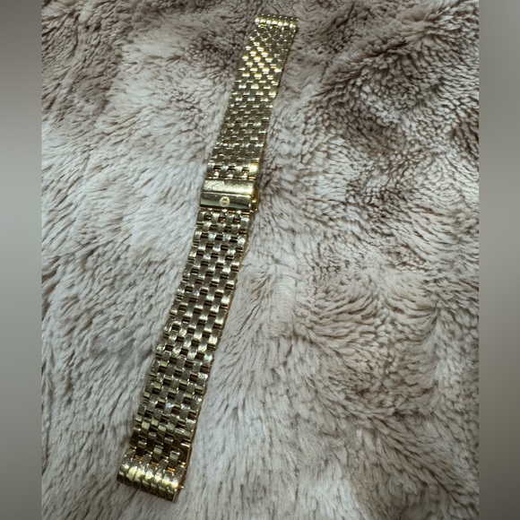 Michele 18mm Gold Plated Metal Bracelet Watch Band - Picture 5 of 16